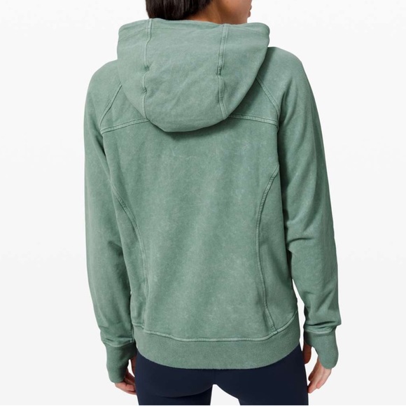 LULULEMON Scuba Pullover *Wash in Washed Tidewater Teal Hoodie Green 8 W3CODS - Picture 2 of 13